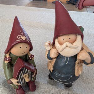 Delightful pair of decorative gnomes